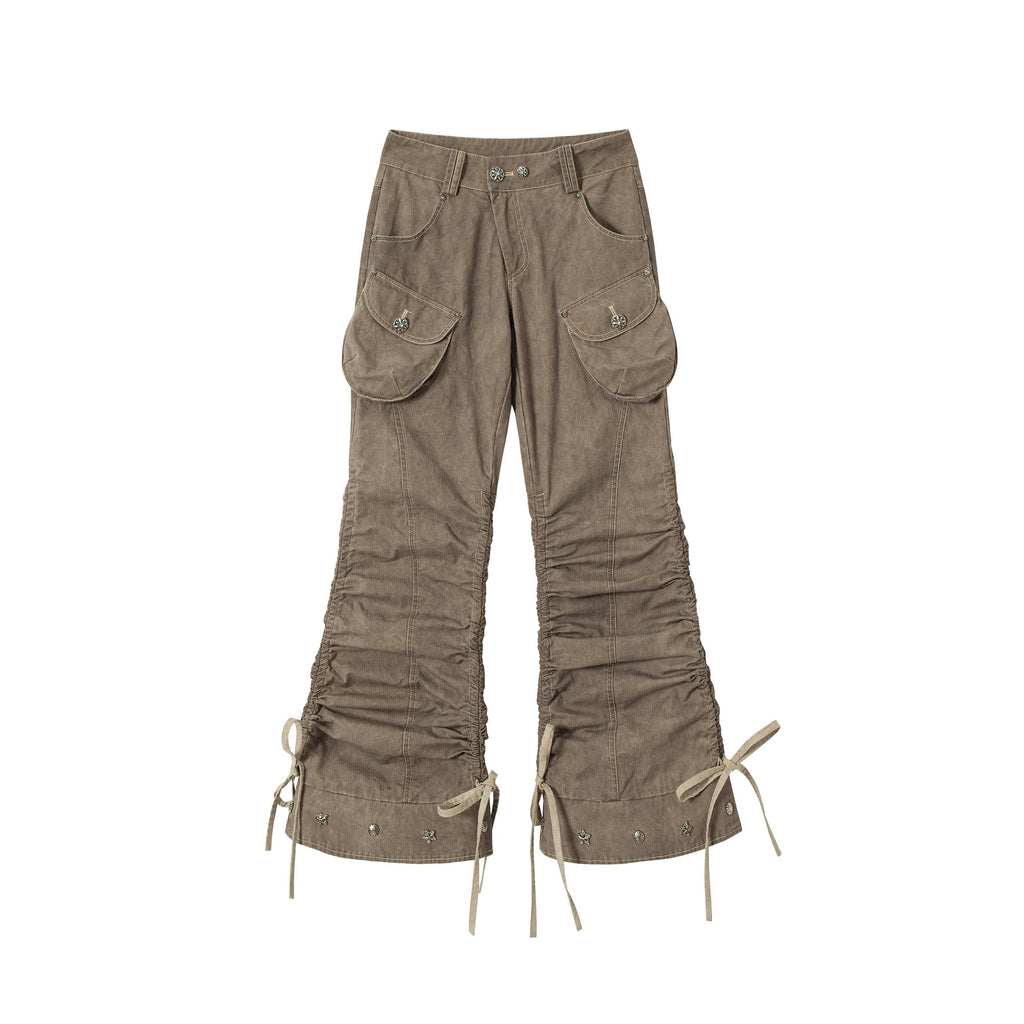 NO_ROMANCE_100_Percent_Cotton_Slim_Cargo_Original_Natural_Waist_Girls_Beige_Straight_Pants_MISSTT