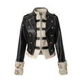 NO_ROMANCE_Colorblock_Street_Cropped_Zip_Long_Sleeve_Women_Washed_Black_Casual_Jackets_MISSTT