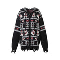 NO_ROMANCE_Cozy_Hooded_Zip_Up_Loose_Streetwear_Knit_Cartoon_Anime_Youth_Cardigans_MISSTT