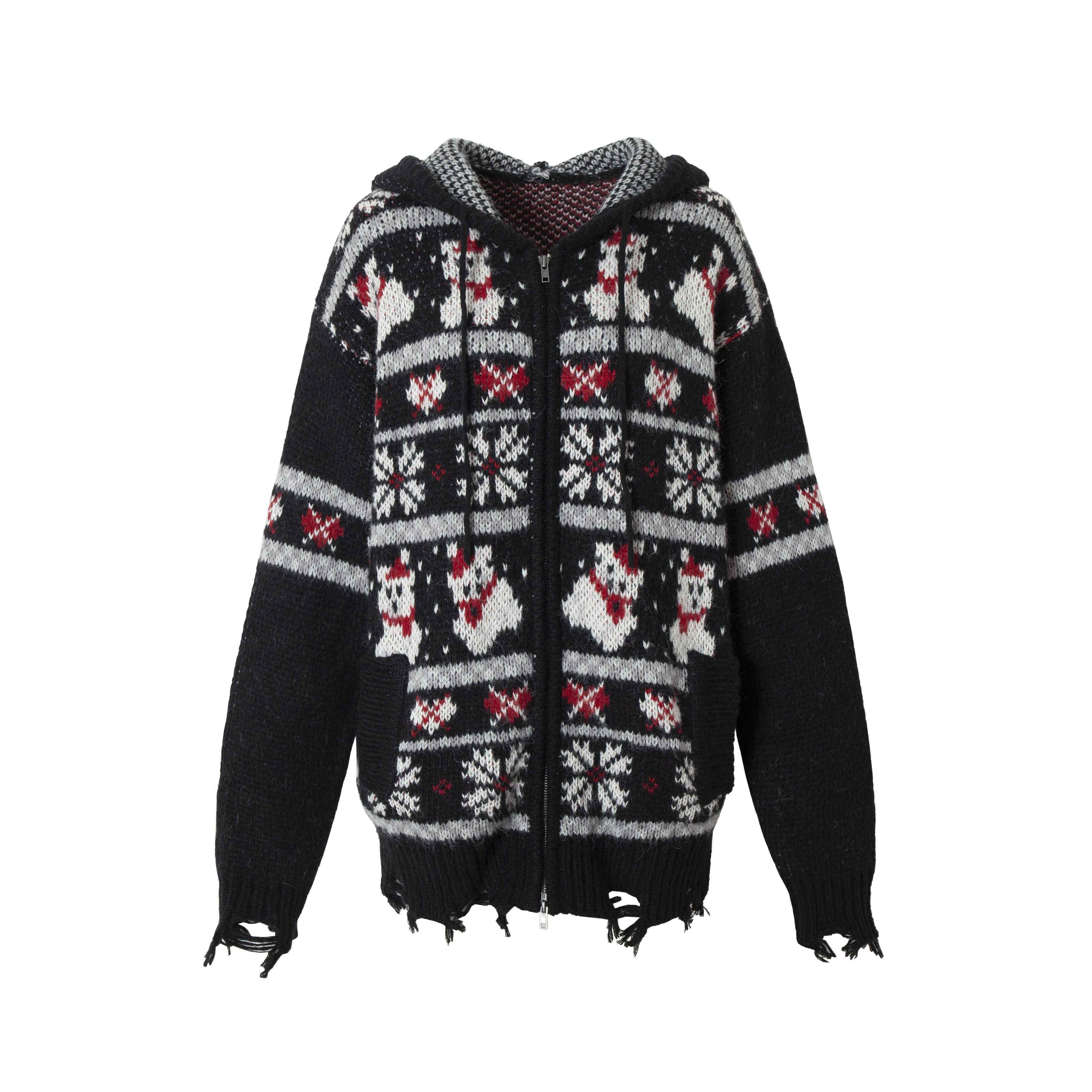 NO_ROMANCE_Cozy_Hooded_Zip_Up_Loose_Streetwear_Knit_Cartoon_Anime_Youth_Cardigans_MISSTT