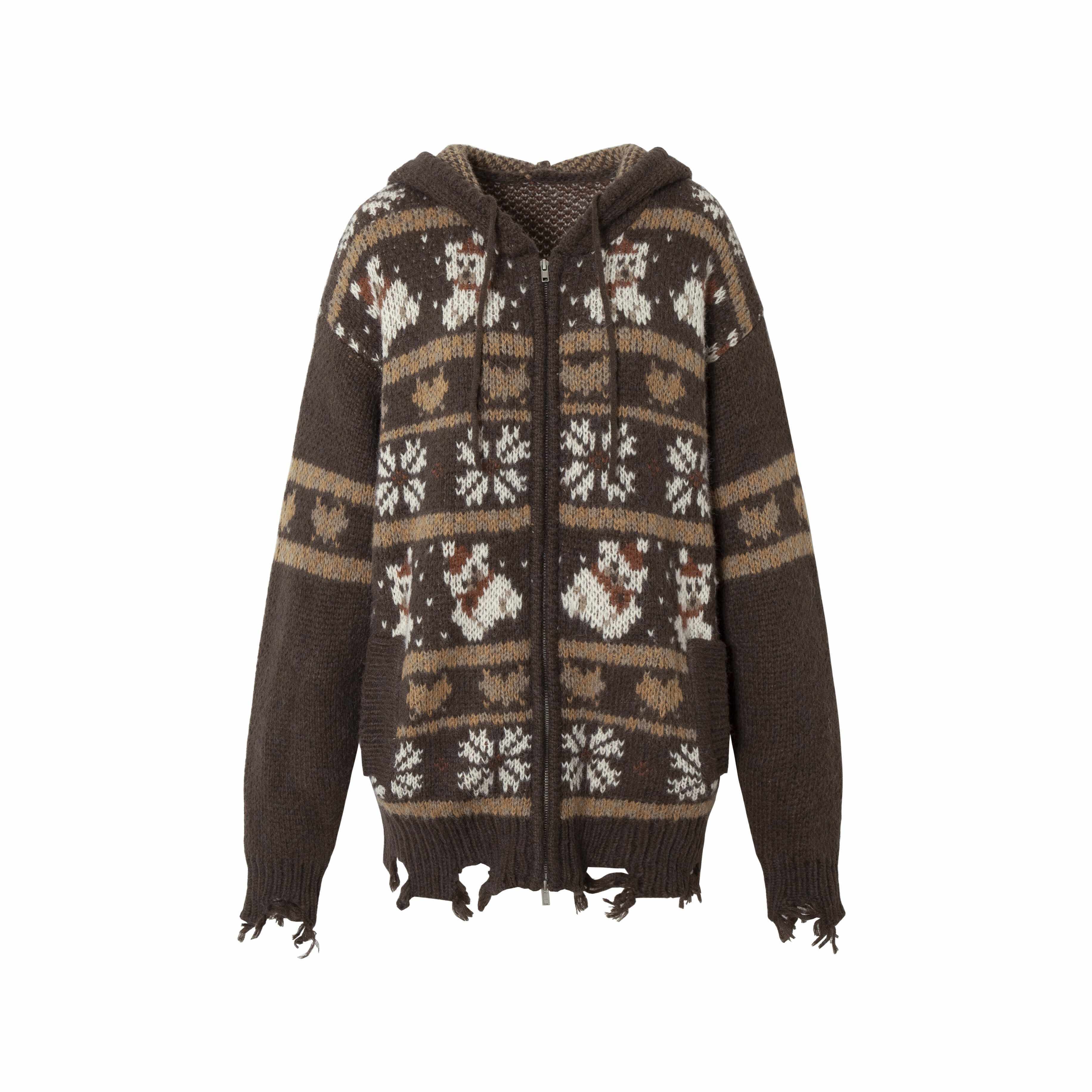 NO_ROMANCE_Cozy_Hooded_Zip_Up_Loose_Streetwear_Knit_Cartoon_Anime_Youth_Cardigans_MISSTT