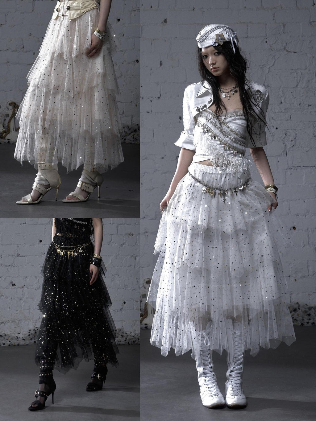 NO ROMANCE Elegant Tiered Cake A Line Mid Waist Travel Casual Young Women Maxi Skirts