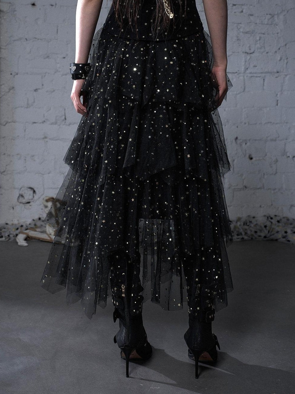 NO ROMANCE Elegant Tiered Cake A Line Mid Waist Travel Casual Young Women Maxi Skirts