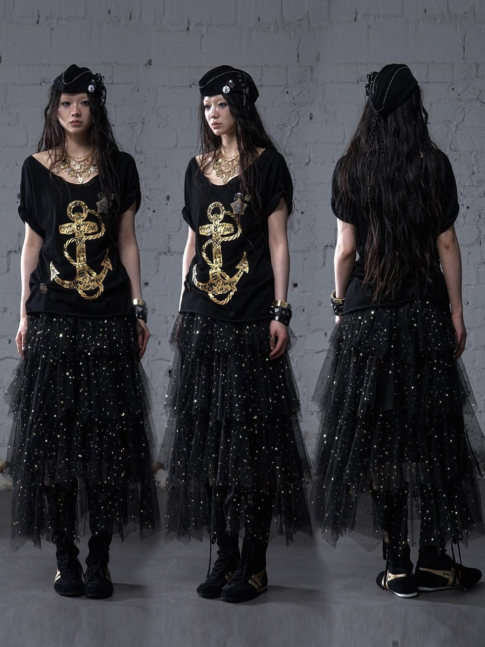 NO ROMANCE Elegant Tiered Cake A Line Mid Waist Travel Casual Young Women Maxi Skirts