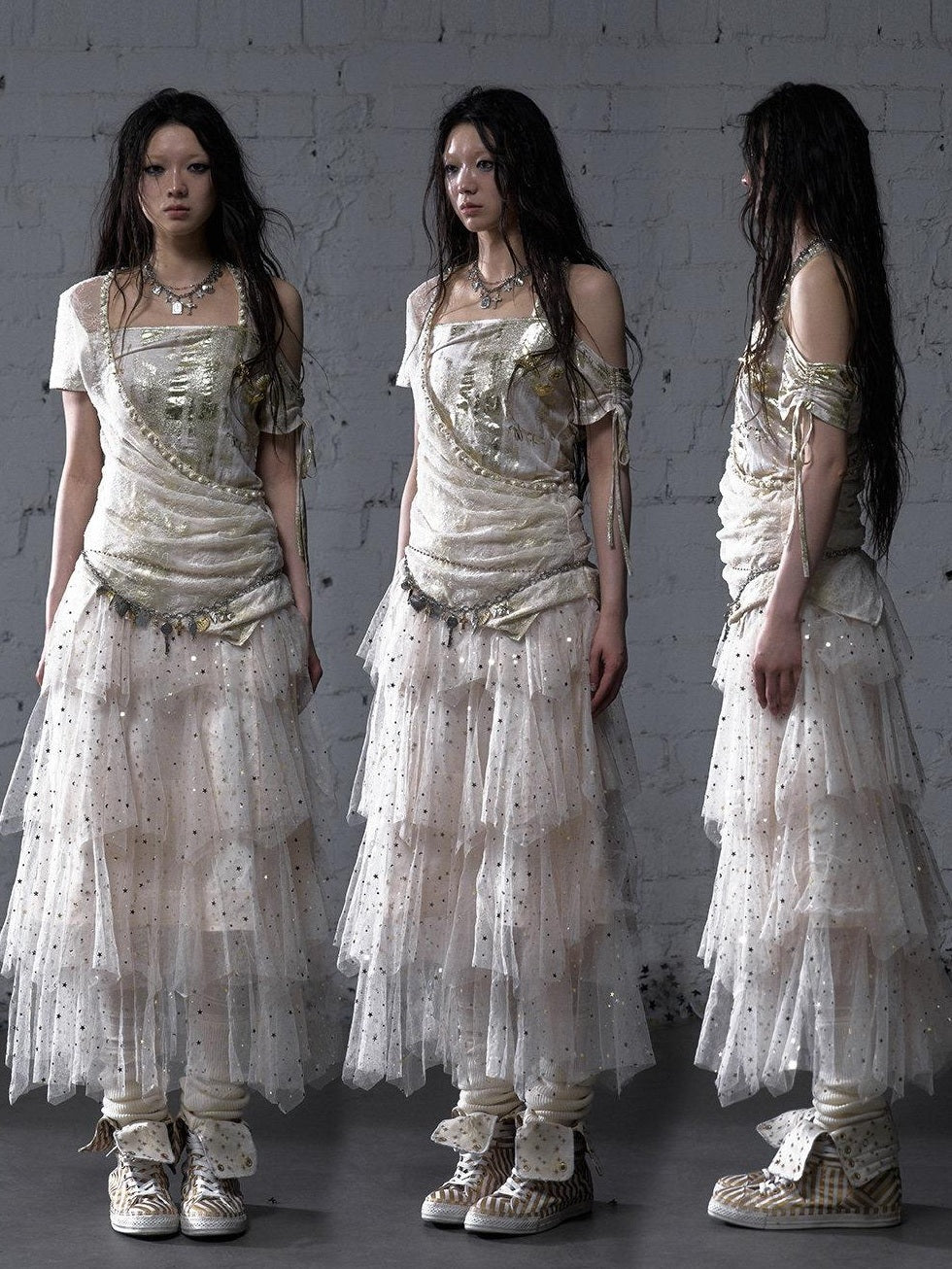 NO ROMANCE Elegant Tiered Cake A Line Mid Waist Travel Casual Young Women Maxi Skirts