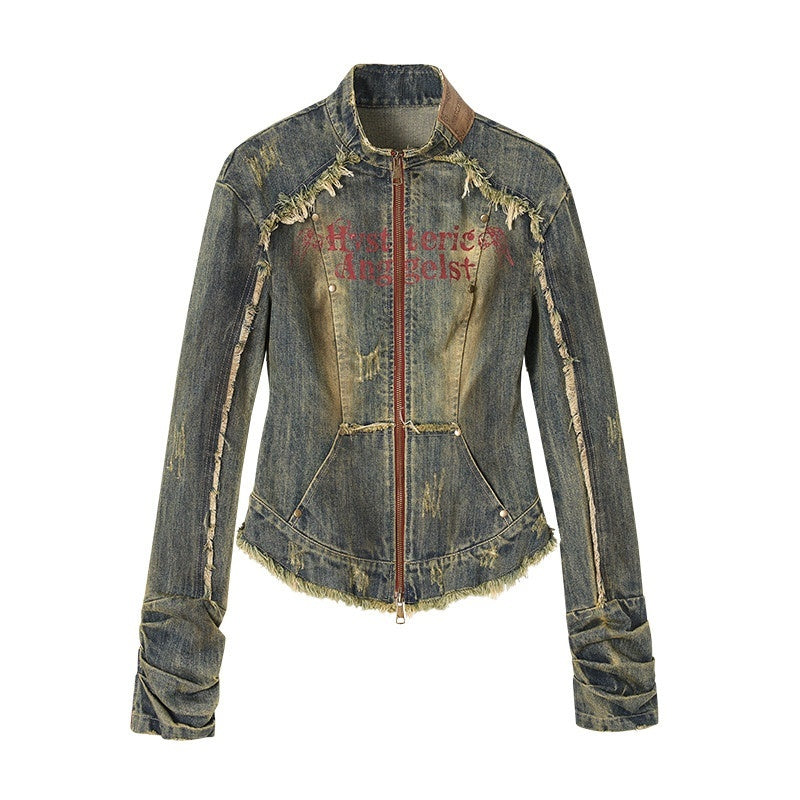 NO_ROMANCE_Hand_Distressed_Slim_Fit_Street_Style_Zipper_Studded_Washed_Blue_Denim_Jackets_MISSTT