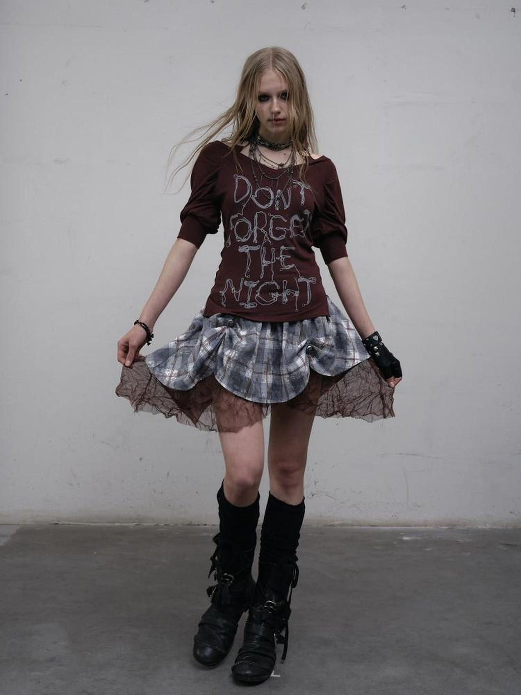 NO ROMANCE High Waist Vintage Pleated A Line Loose Fit Young Women Plaid Check Mini Skirts