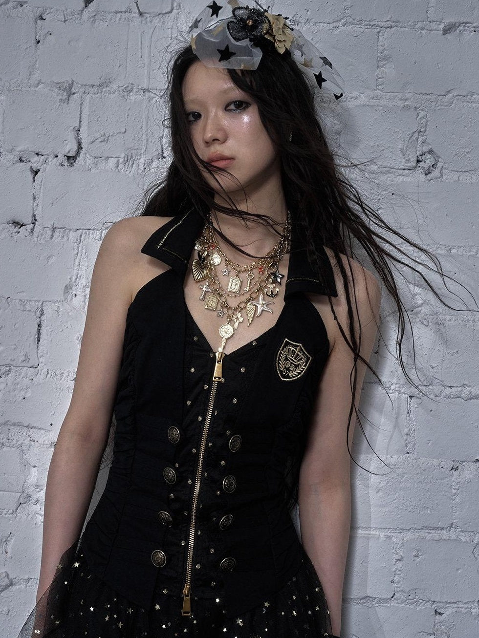 NO ROMANCE Layered Statement Original Design Mixed Metal Waist Body Chain Women Necklaces