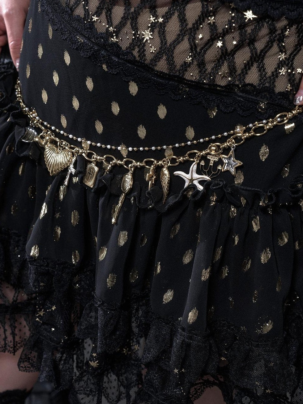 NO ROMANCE Layered Statement Original Design Mixed Metal Waist Body Chain Women Necklaces