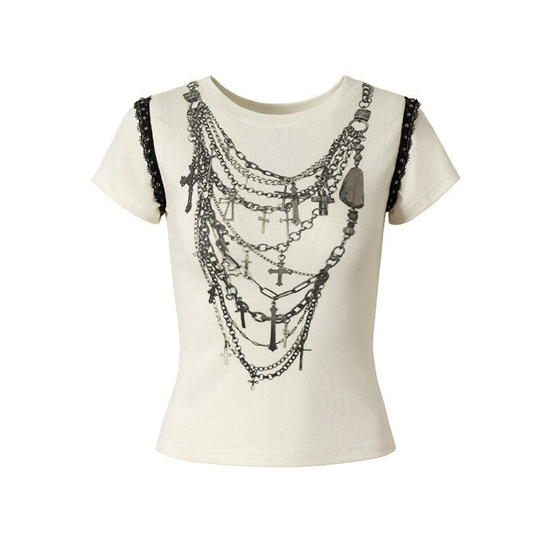 NO_ROMANCE_Light_Stretch_Viscose_Street_Punk_Slim_Short_Sleeve_Women_Gray_Crop_Tops_MISSTT