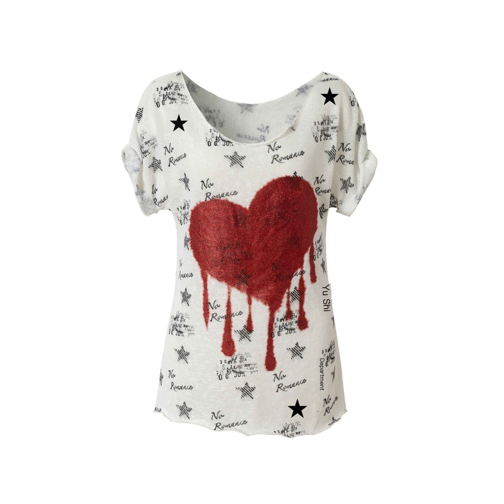 NO_ROMANCE_Lightweight_Cotton_Street_Punk_Slim_Women_Heart_Print_Short_Sleeve_T-Shirts_MISSTT