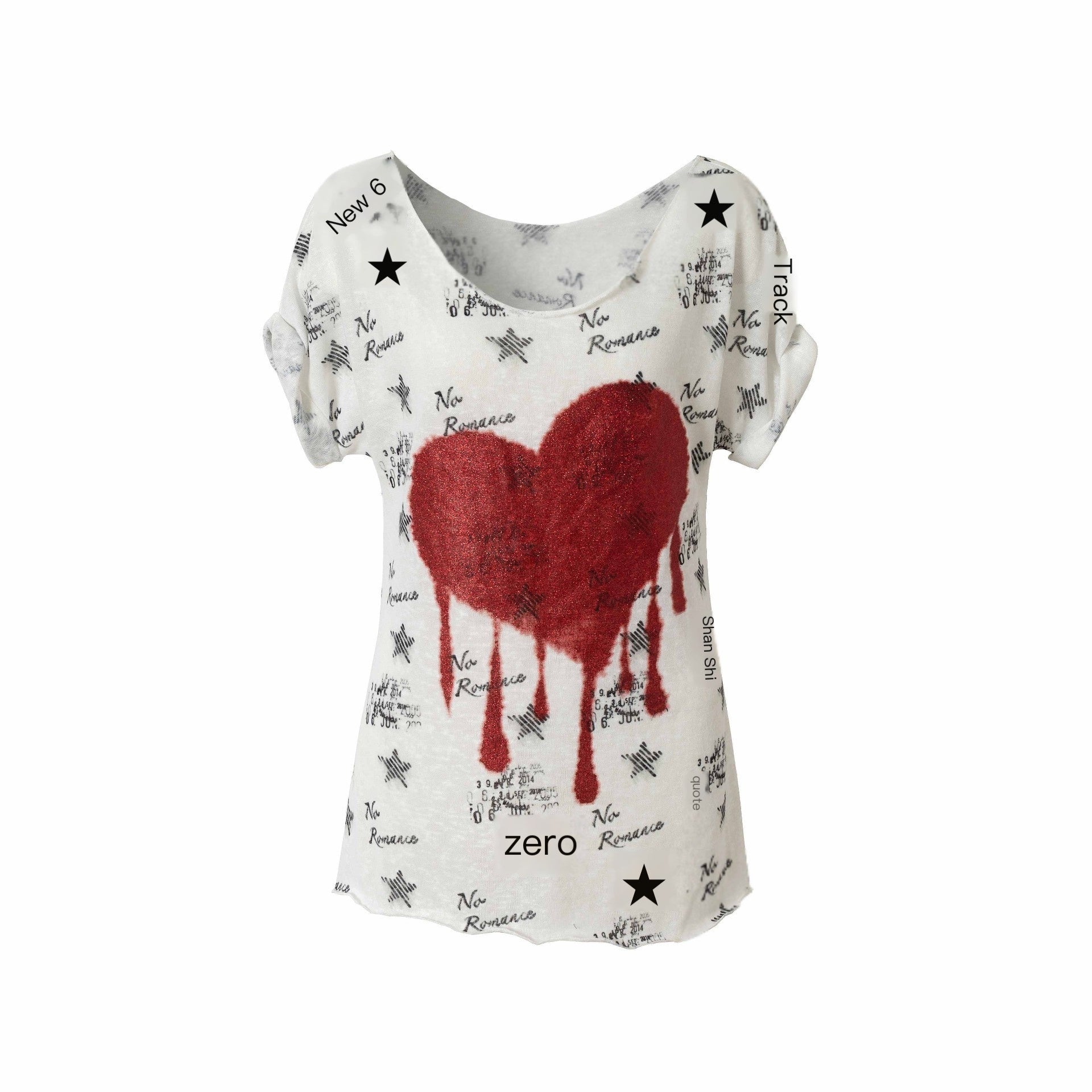 NO_ROMANCE_Lightweight_Cotton_Street_Punk_Slim_Women_Heart_Print_Short_Sleeve_T-Shirts_MISSTT