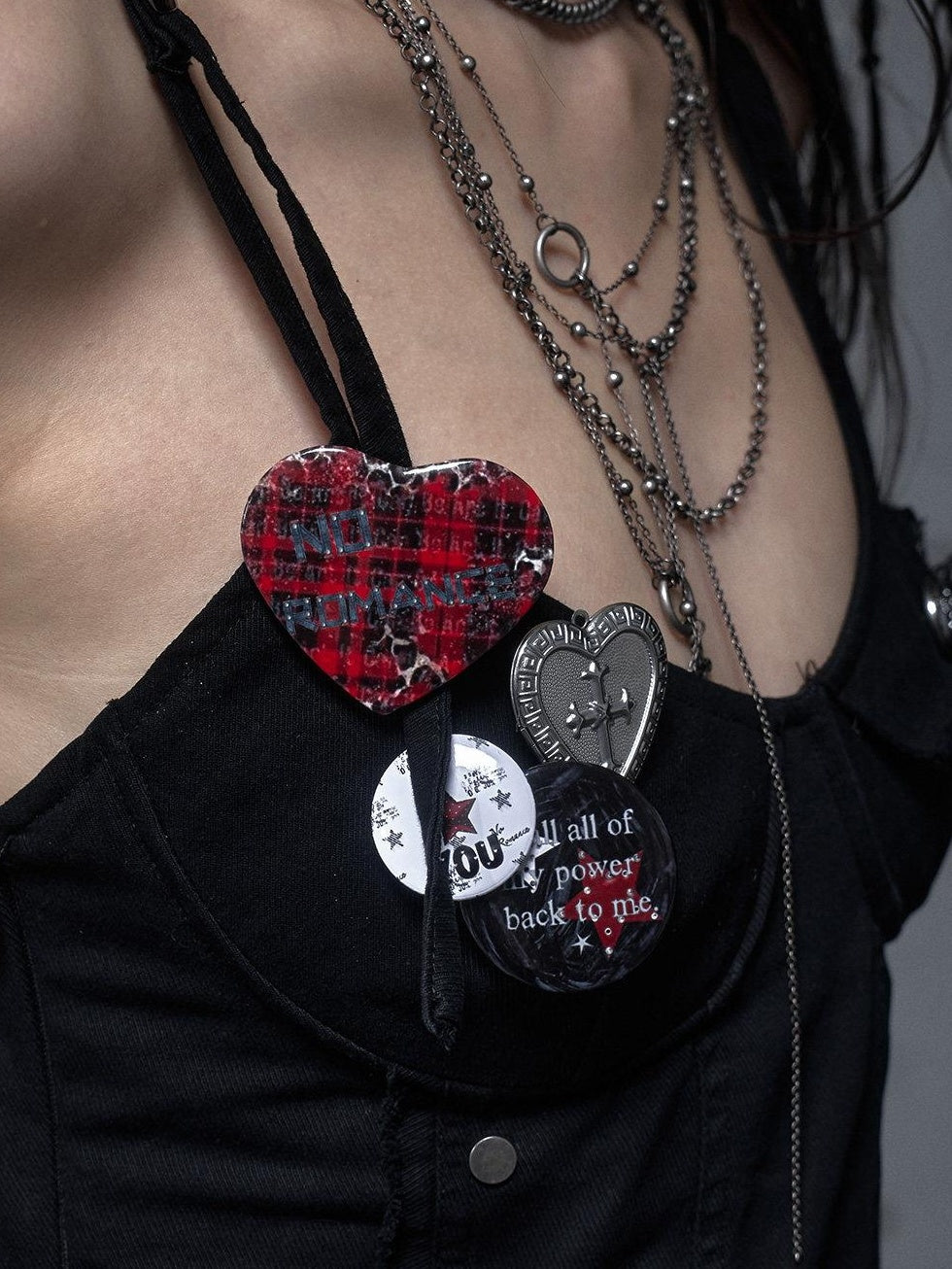 NO ROMANCE Original Design Mixed Material Floral Metal Women Fashion Jewelry Brooches