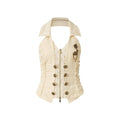 NO_ROMANCE_Original_Design_Slim_V-neck_Halter_Crop_Pure_Cotton_Female_Black_Beige_Tank_Tops_MISSTT
