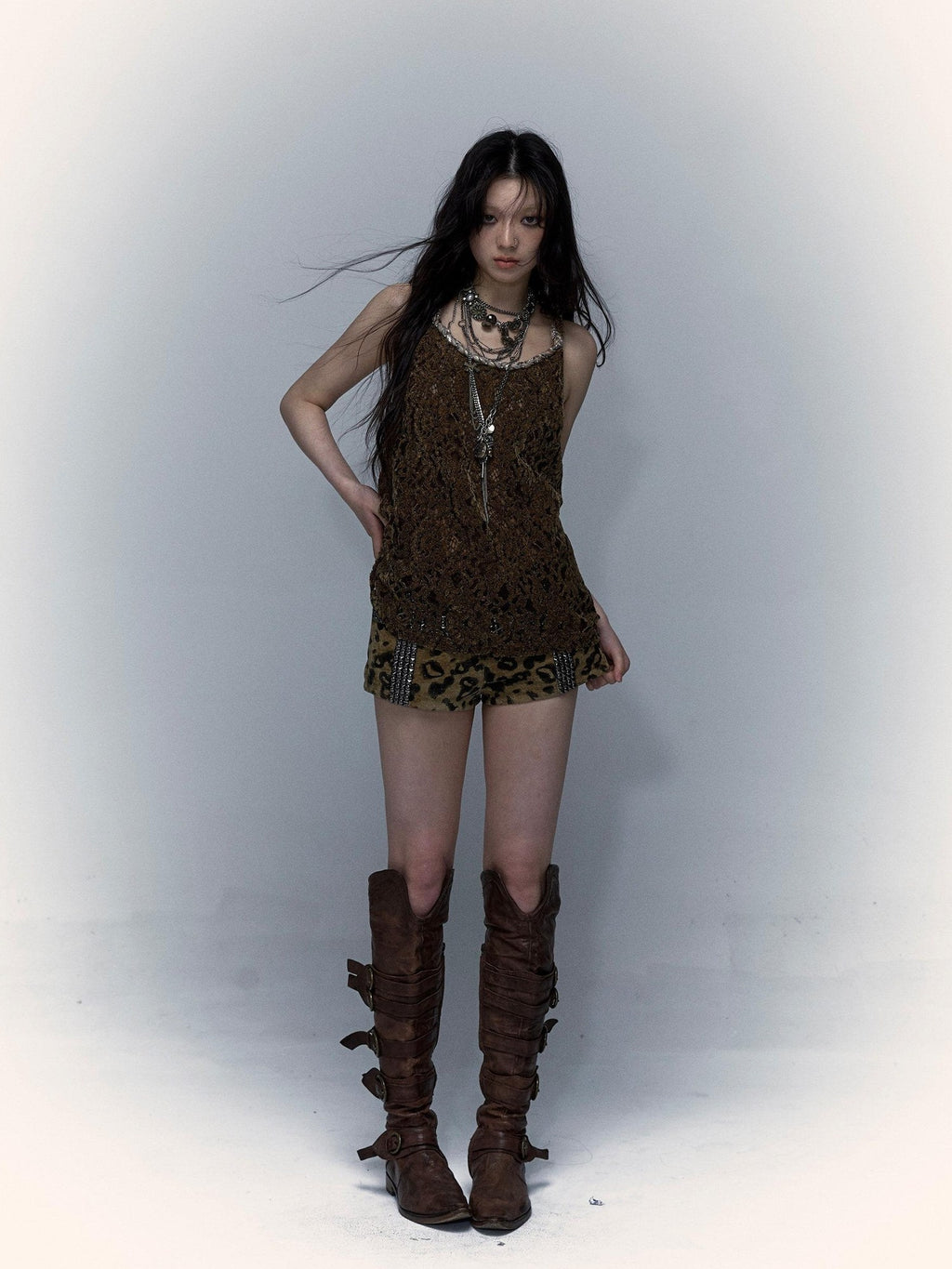 NO ROMANCE Original Design Strappy Unpadded Brown One Size Jute Rope Belt Camisoles