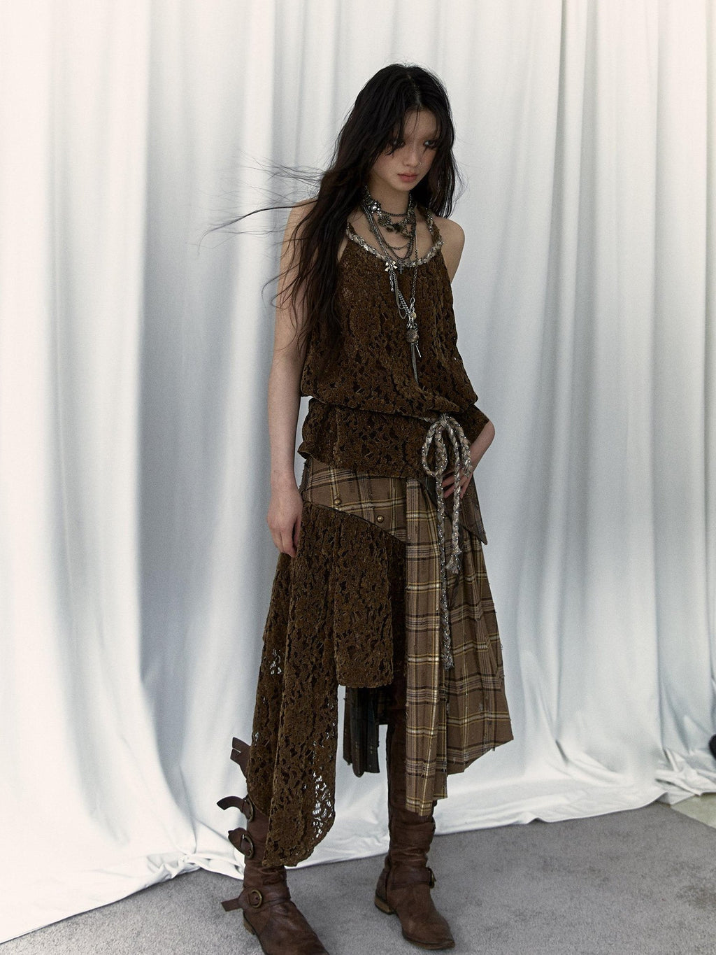 NO ROMANCE Original Design Strappy Unpadded Brown One Size Jute Rope Belt Camisoles
