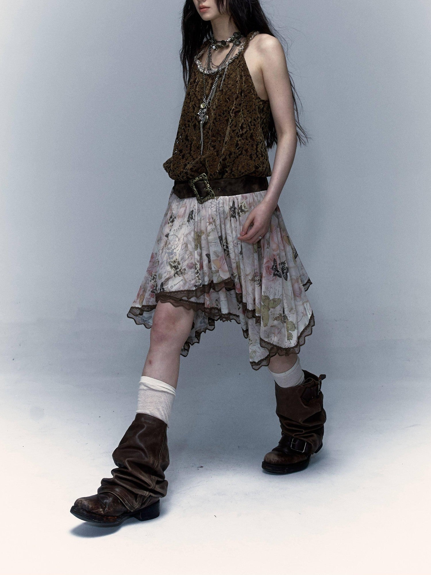 NO ROMANCE Original Design Strappy Unpadded Brown One Size Jute Rope Belt Camisoles