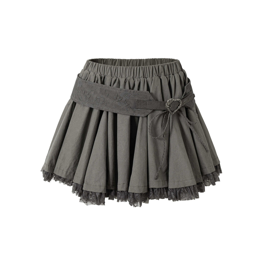 NO_ROMANCE_Pure_Cotton_Vintage_Mid_Rise_Distressed_Tiered_Relaxed_Warm_Gray_Mini_Skirts_MISSTT