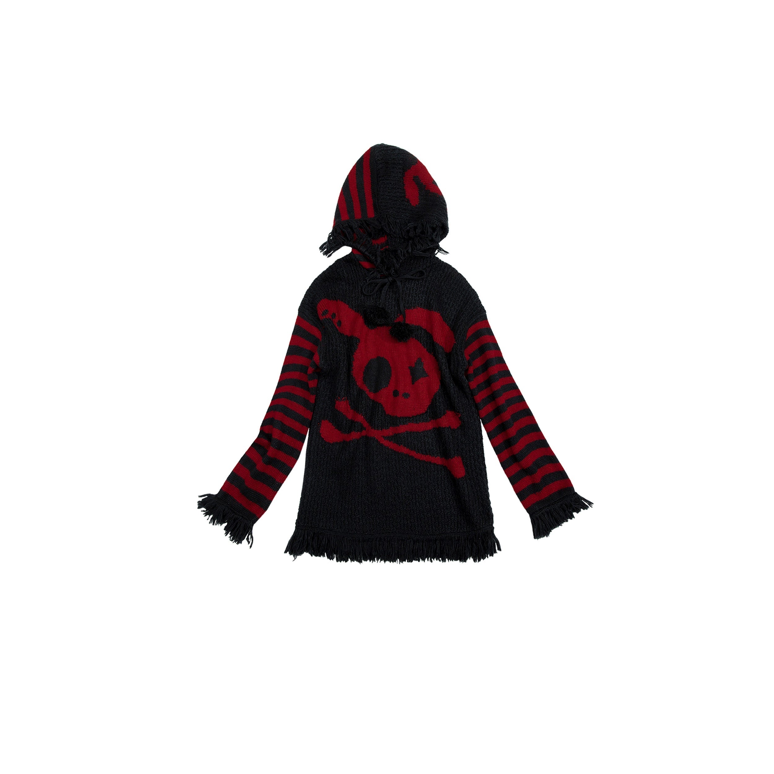 NO_ROMANCE_Red_Accent_Street_Style_Hooded_Pullover_Regular_Fit_Black_Khaki_Wine_Hoodies_MISSTT