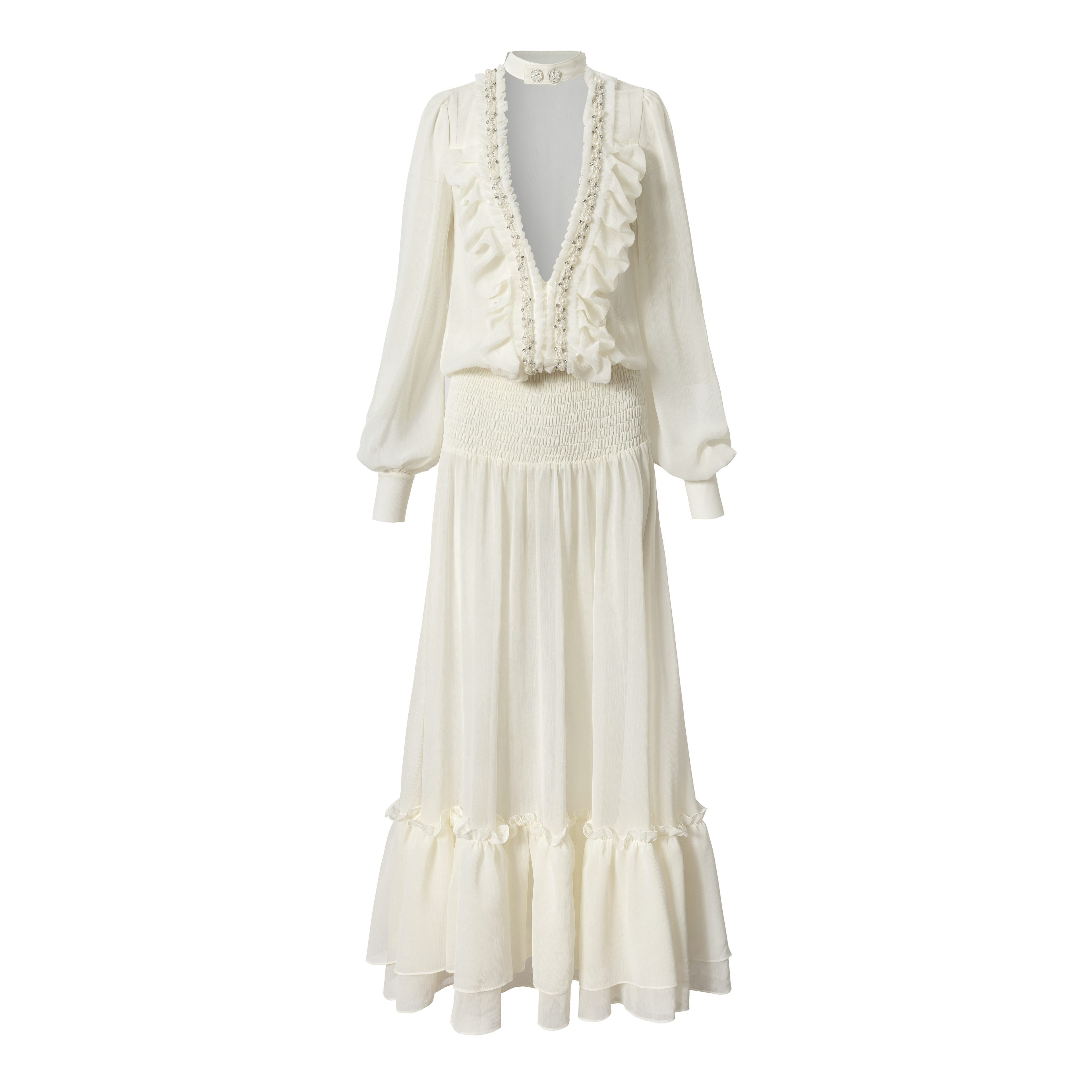 NO_ROMANCE_Soft_Chiffon_Pleated_Heiress_V-neck_Aline_Long_Sleeve_Travel_Casual_Midi_Dresses_MISSTT