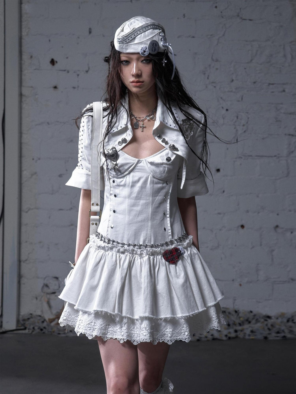 NO ROMANCE Soft Cotton Vintage Fitted Strappy Travel Womens Black White Slip Mini Dresses