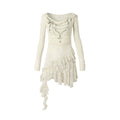 NO_ROMANCE_Soft_Lyocell_Lace_Vintage_Irregular_Hem_Fitted_Hooded_Party_Casual_Mini_Dresses_MISSTT