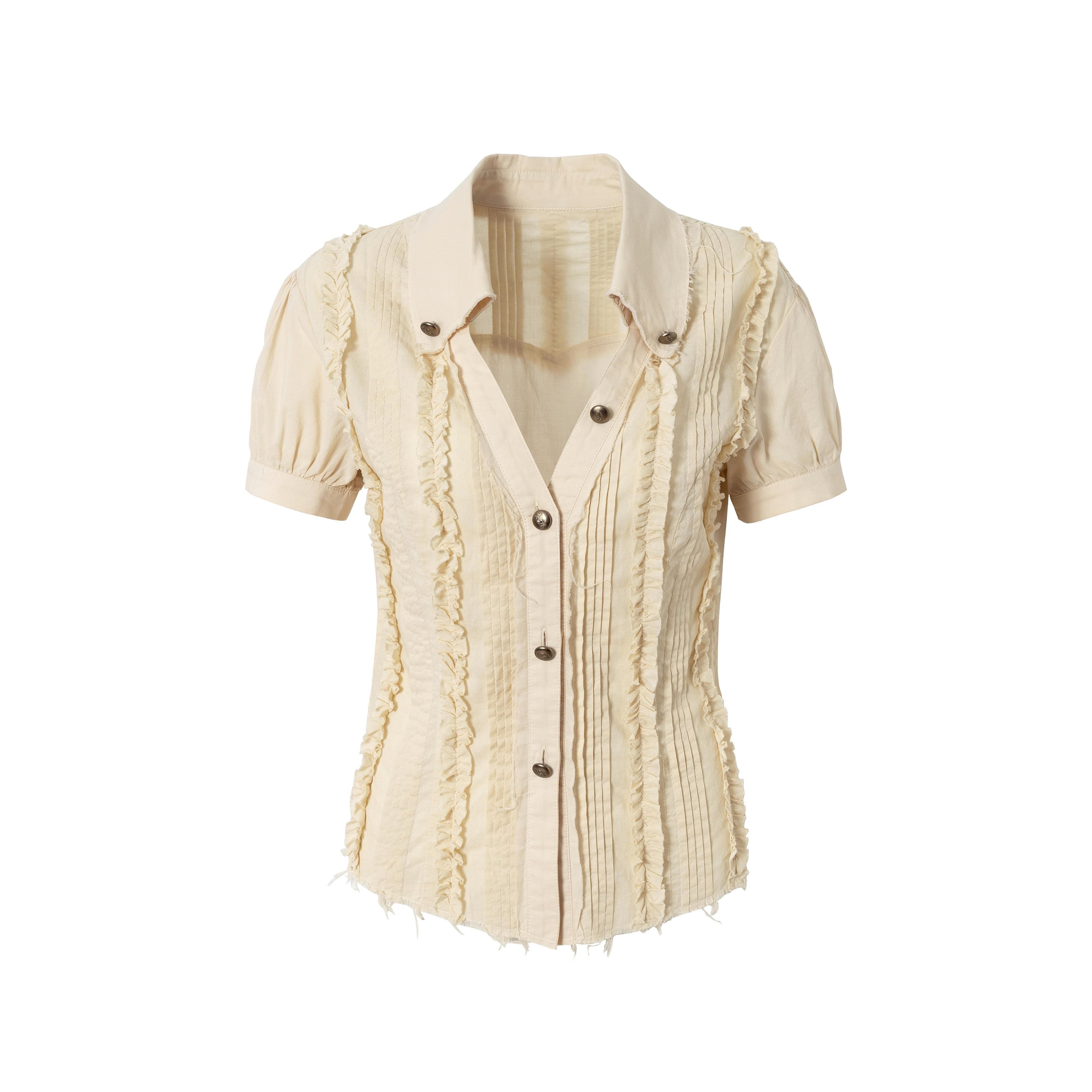 NO_ROMANCE_Sun_Protection_Original_Slim_Fit_V-neck_Button_Women_Cotton_Short_Sleeve_Shirts_MISSTT