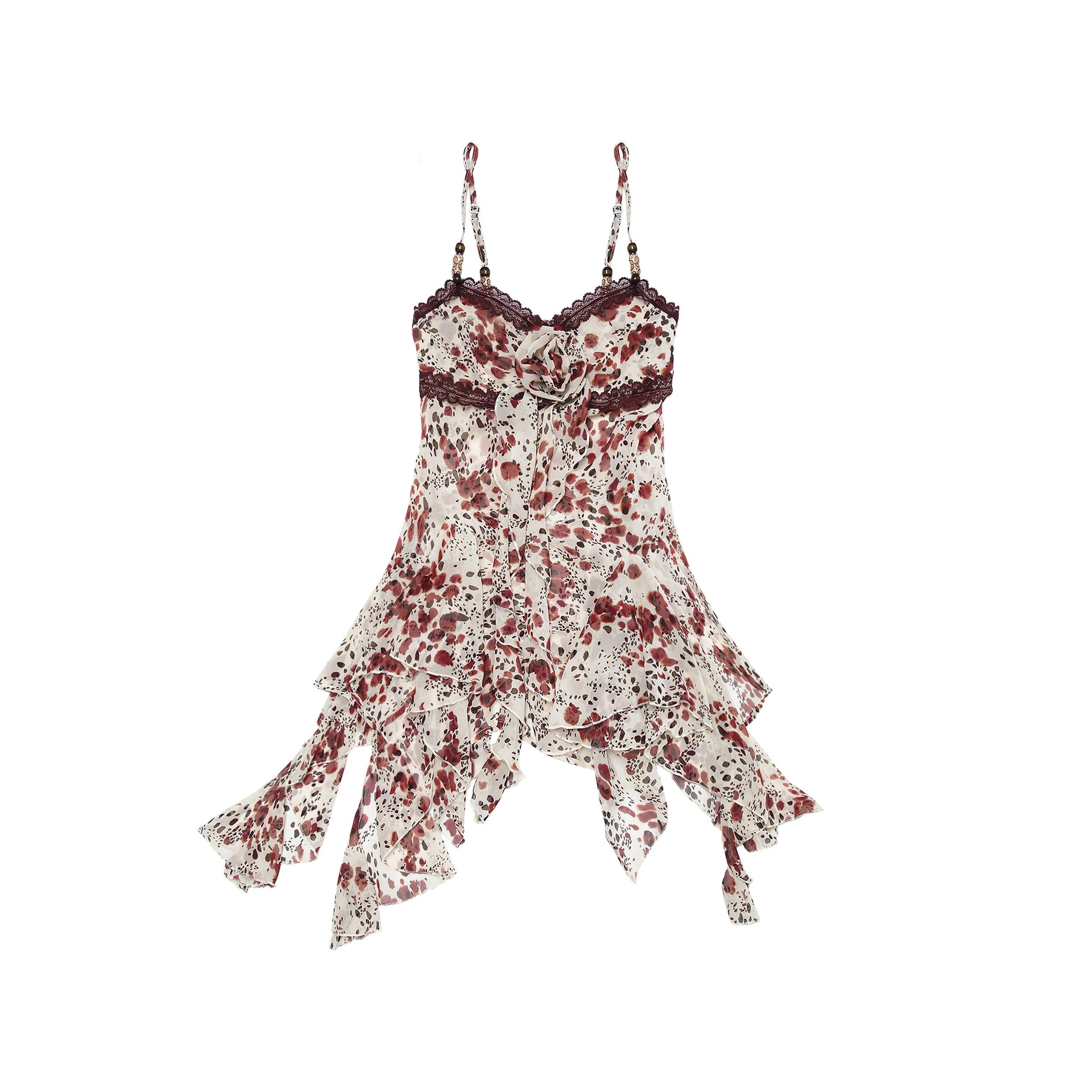 NO_ROMANCE_Vintage_Asymmetrical_Cinched_Waist_Floral_Leopard_Spaghetti_Slip_Mini_Dresses_MISSTT