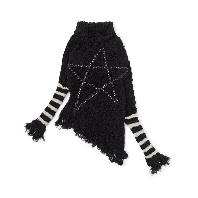 NO_ROMANCE_Warm_Soft_Oversized_Street_Asymmetrical_Batwing_Cowl_Neck_Knit_Sweaters_MISSTT