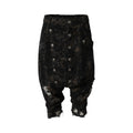 NO_ROMANCE_Washed_Distressed_Streetwear_Loose_Fit_Natural_Waist_Womens_Black_Denim_Shorts_MISSTT