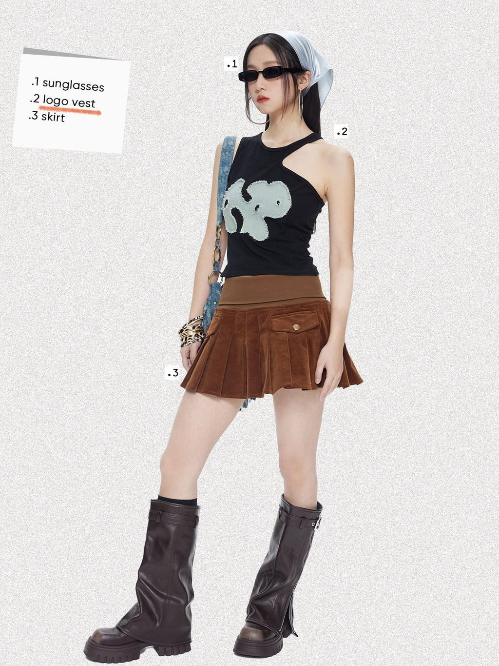NextPassport MOF Black Blue Colorblock Asymmetrical Patch Cutout Women's Cotton Tank Tops
