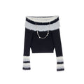 NextPassport_MOF_Black_Fur_Collar_Reversible_One_Shoulder_Women's_Polyester_Off-shoulder_Sweaters_744038054771_MISSTT