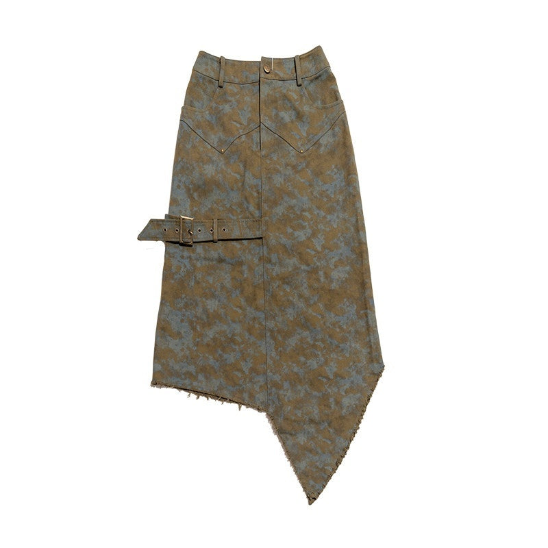 NextPassport_MOF_Blue_Brown_Tie_Dye_Asymmetrical_Denim_Women's_100_Percent_Cotton_Maxi_Skirts_824825435586_MISSTT