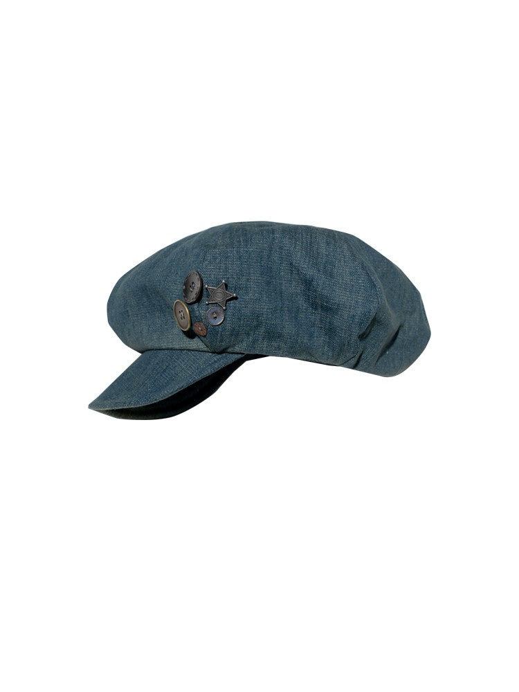 NextPassport_MOF_Blue_Denim_Octagonal_Newsboy_Short_Brim_Plain_Women's_Cotton_Berets_729446981046_MISSTT