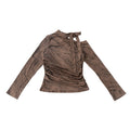 NextPassport_MOF_Brown_Asymmetric_One_Shoulder_Scarf_Printed_Women's_Long_Sleeve_T-shirts_839782558238_MISSTT