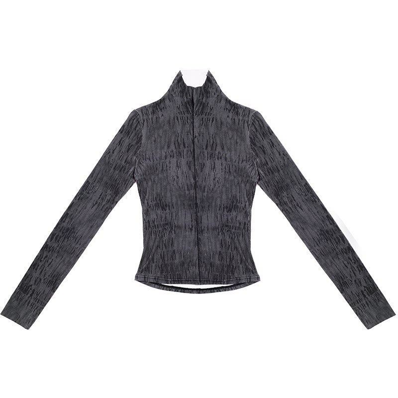 NextPassport_MOF_Brown_High_Neck_Slim_Fit_Women's_Viscose_Spandex_Blend_Long_Sleeve_T-shirts_895887584890_MISSTT