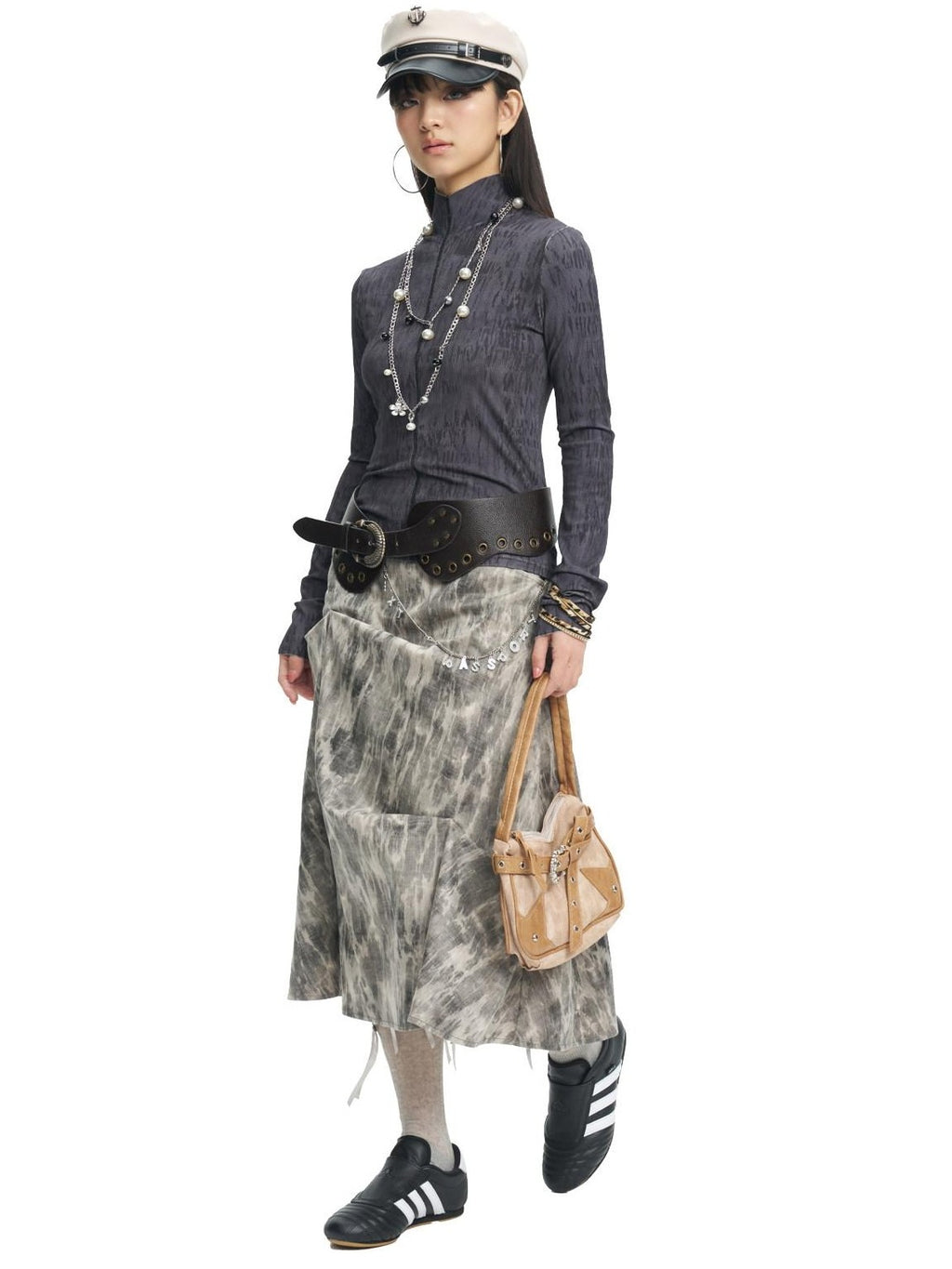 NextPassport MOF Brown High Neck Slim Fit Women's Viscose Spandex Blend Long Sleeve T-shirts