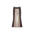 NextPassport_MOF_Brown_Khaki_Colorblock_Leather_Belt_Knit_Women's_Cotton_Stretch_Flare_Pants_767638863140_MISSTT