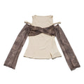 NextPassport_MOF_Brown_Mesh_Faux_Two_Piece_Bustier_Women's_Tulle_Off-shoulder_T-shirts_729454413636_MISSTT