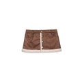 NextPassport_MOF_Brown_Suede_Fleece_Lined_Mid_Waist_A_Line_Women's_Polyester_Mini_Skirts_744135883149_MISSTT