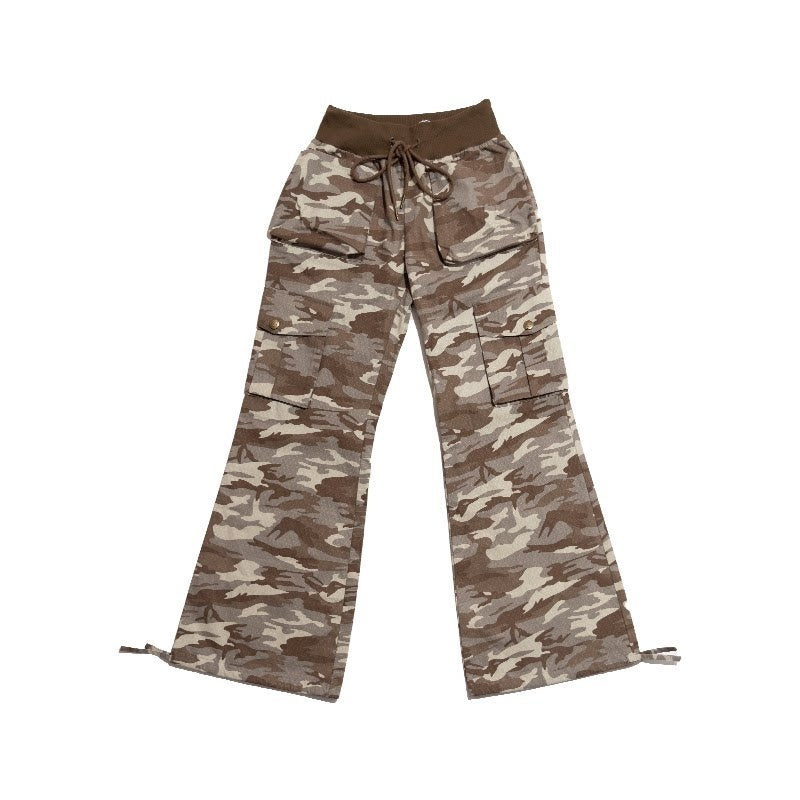 NextPassport_MOF_Camo_Ribbed_Waistband_Low_Rise_Retro_Slim_Women's_Cotton_Flare_Pants_923009454611_MISSTT