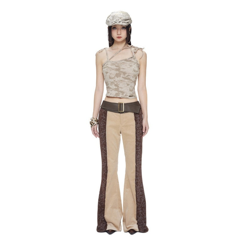 NextPassport_MOF_Colorblock_Bark_Print_Asymmetric_Straps_Women's_Viscose_Nylon_Blend_Camisoles_767639302684_MISSTT