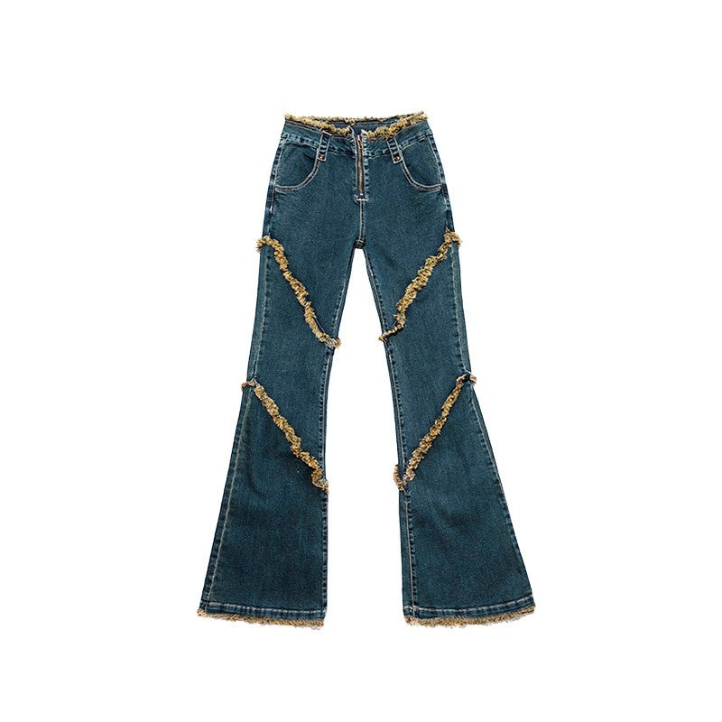 NextPassport_MOF_Deep_Indigo_Raw_Hem_Slim_Fit_Slight_Stretch_Women's_Cotton_Denim_Flare_Jeans_889356278375_MISSTT