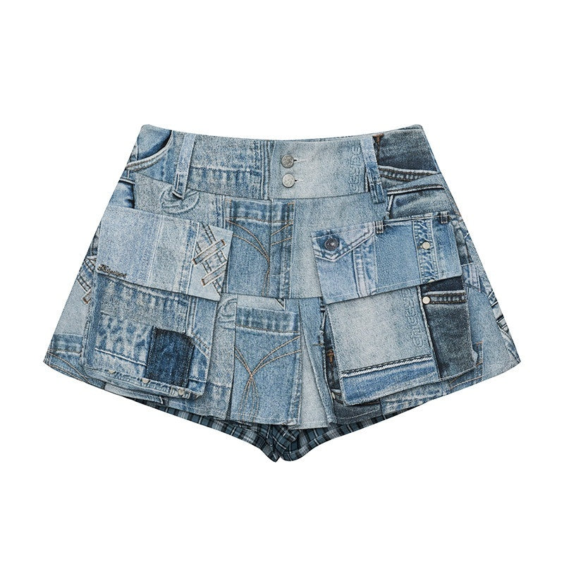 NextPassport_MOF_Denim_Blue_Printed_Vintage_Jacket_Women's_Denim_Matching_Skirt_Sets_745695392628_MISSTT