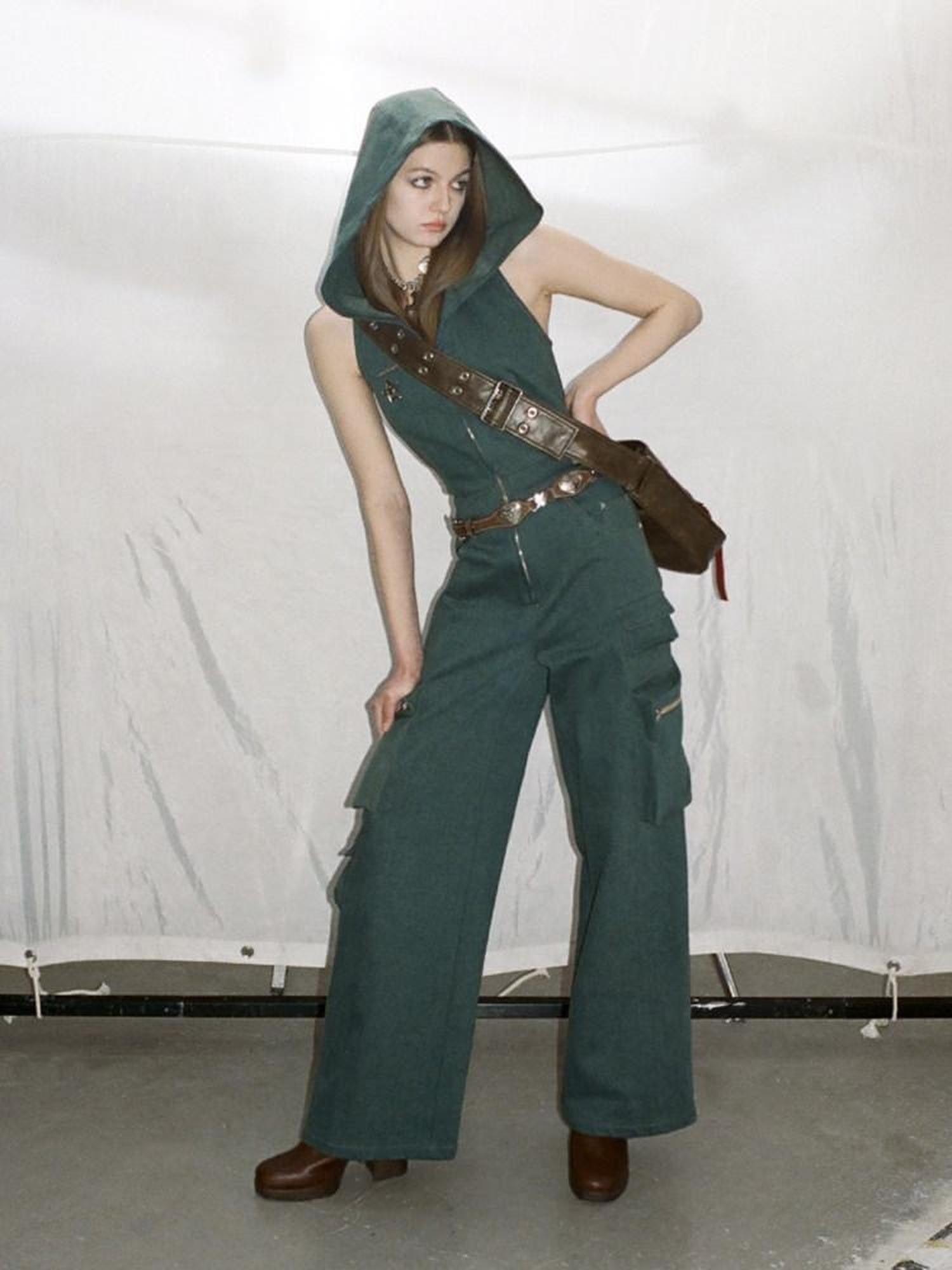 NextPassport MOF Distressed Asymmetric 3d Detail High Waist Women's Stretch Straight-leg Jeans