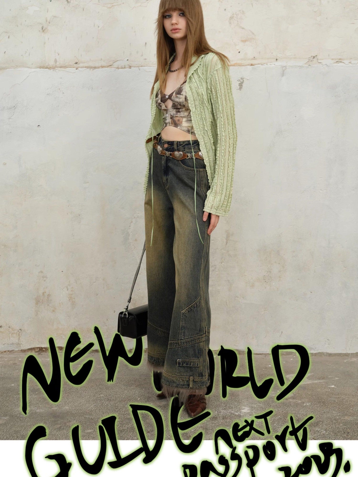 NextPassport MOF Faux Layered Cutout Bark Texture Strap Floral Women's Stretch Mesh Camisoles