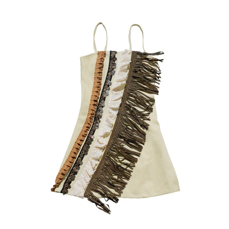 NextPassport_MOF_Fringe_Spaghetti_Strap_Back_Cinched_A_Line_High_Waist_Women's_Slip_Mini_Dresses_729714195932_MISSTT