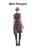 NextPassport MOF Gray Asymmetric Sleeveless Loose Fit Women's Cotton Blend Off-shoulder T-shirts