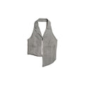 NextPassport_MOF_Gray_Denim_Blazer_Collar_Zipper_Asymmetric_Hem_Halter_Women's_Cotton_Vests_775687414669_MISSTT