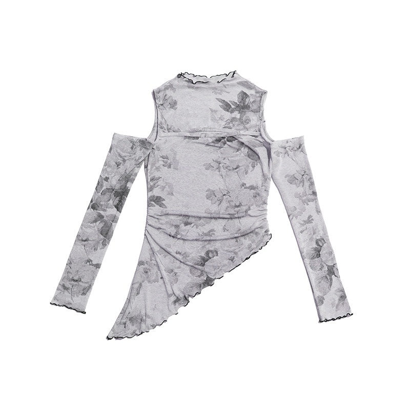 NextPassport_MOF_Gray_Ink_Wash_Off_Shoulder_Cutout_Waist_Asymmetric_Women's_Long_Sleeve_T-shirts_814932286074_MISSTT